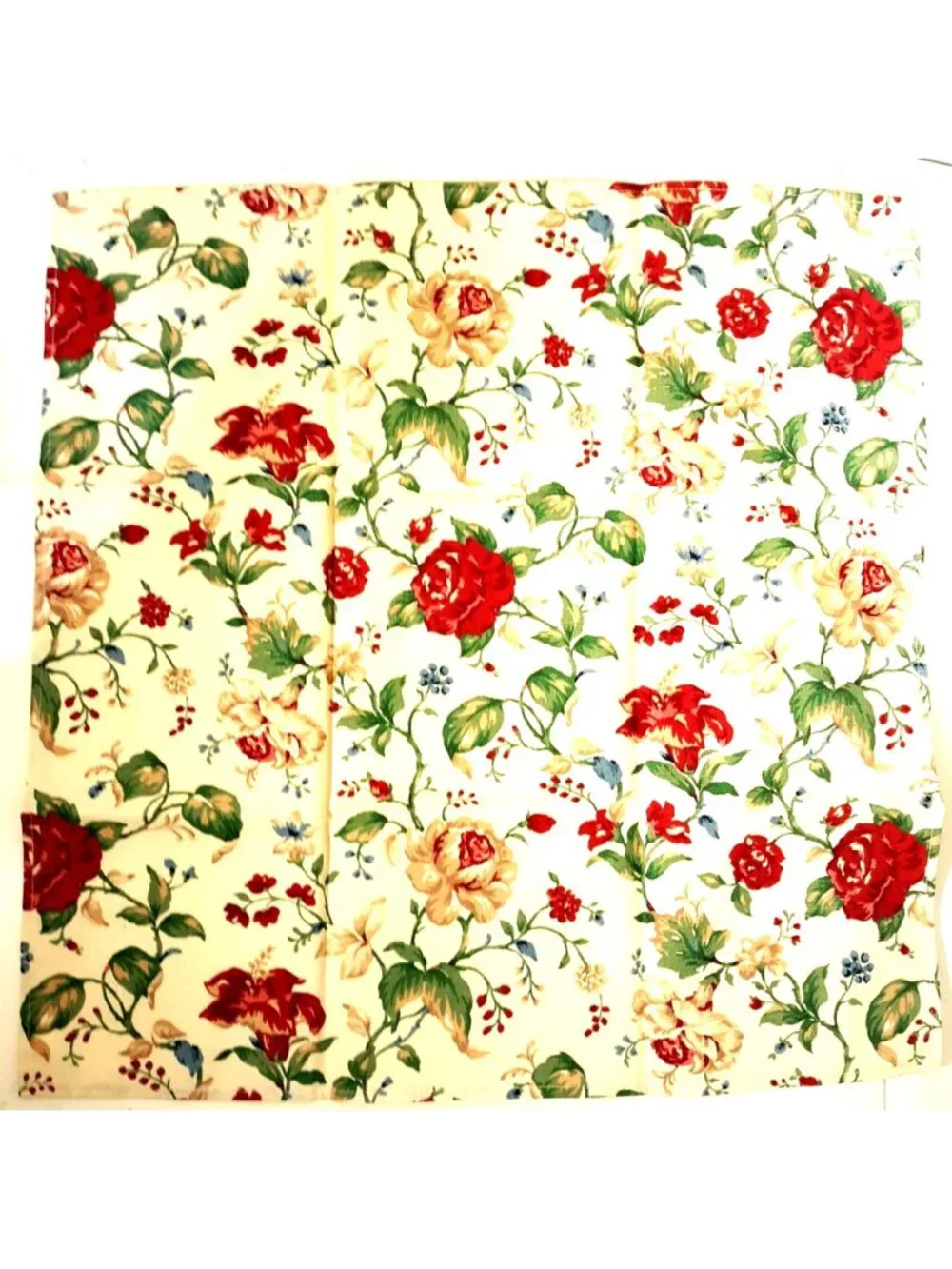 Longaberger Napkins 2 Pack #26778156 Heirloom Cotton Rose Floral 19